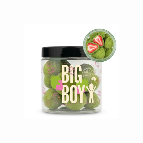 Big Boy Jahody v matcha a bílé čokoládě